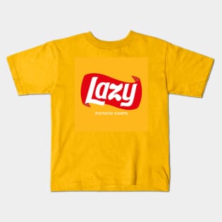 Lazy Potato Chips Teetrendstyle tshirtoftheday Kids T-Shirt